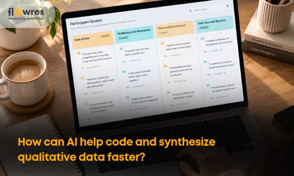 How can AI help code and synthesize qualitative data faster?