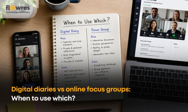 Digital diaries vs online focus groups: When to use which?