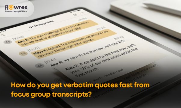 How do you get verbatim quotes fast from focus group transcripts?