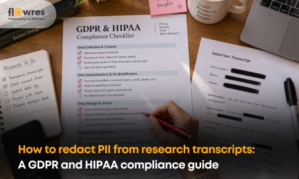 How to redact PII from research transcripts: a GDPR and HIPAA compliance guide